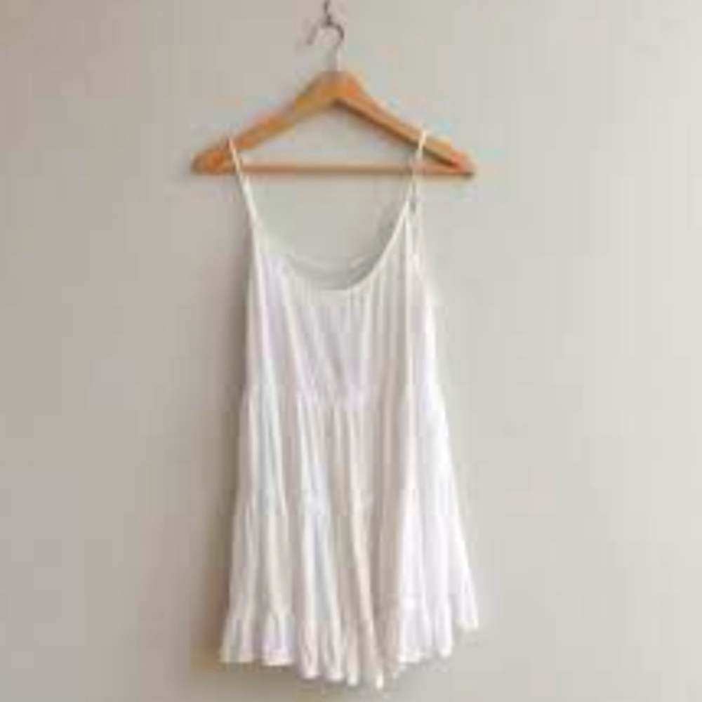 Brandy Melville White Spaghetti Strap Mini Dress